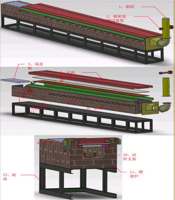ASTM E84 건축물용 화재 시험 기계 표면 연소 특성 샘플 크기 24*24