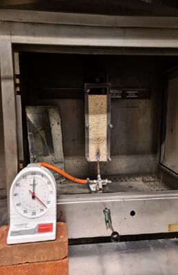 EN ISO 11925 건축 재료의 불화성 시험 - 단일 화재 출처 시험