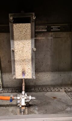 EN ISO 11925 건축 재료의 불화성 시험 - 단일 화재 출처 시험